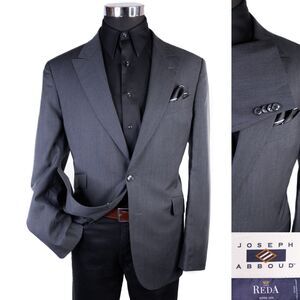 Joseph Abboud Striped Sz 42r REDA Wool Suit Coat Jacket Blazer Two Button EUC